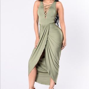 Olive green dress
